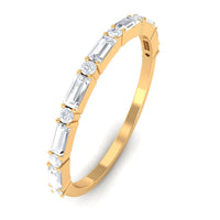 Minimal Simulated Diamond Stackable Wedding Band