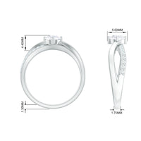 Round Cut Zircon Infinity Solitaire Ring in Prong Setting