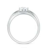 Round Cut Zircon Infinity Solitaire Ring in Prong Setting