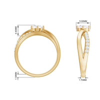 Round Cut Zircon Infinity Solitaire Ring in Prong Setting