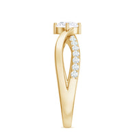 Round Cut Zircon Infinity Solitaire Ring in Prong Setting