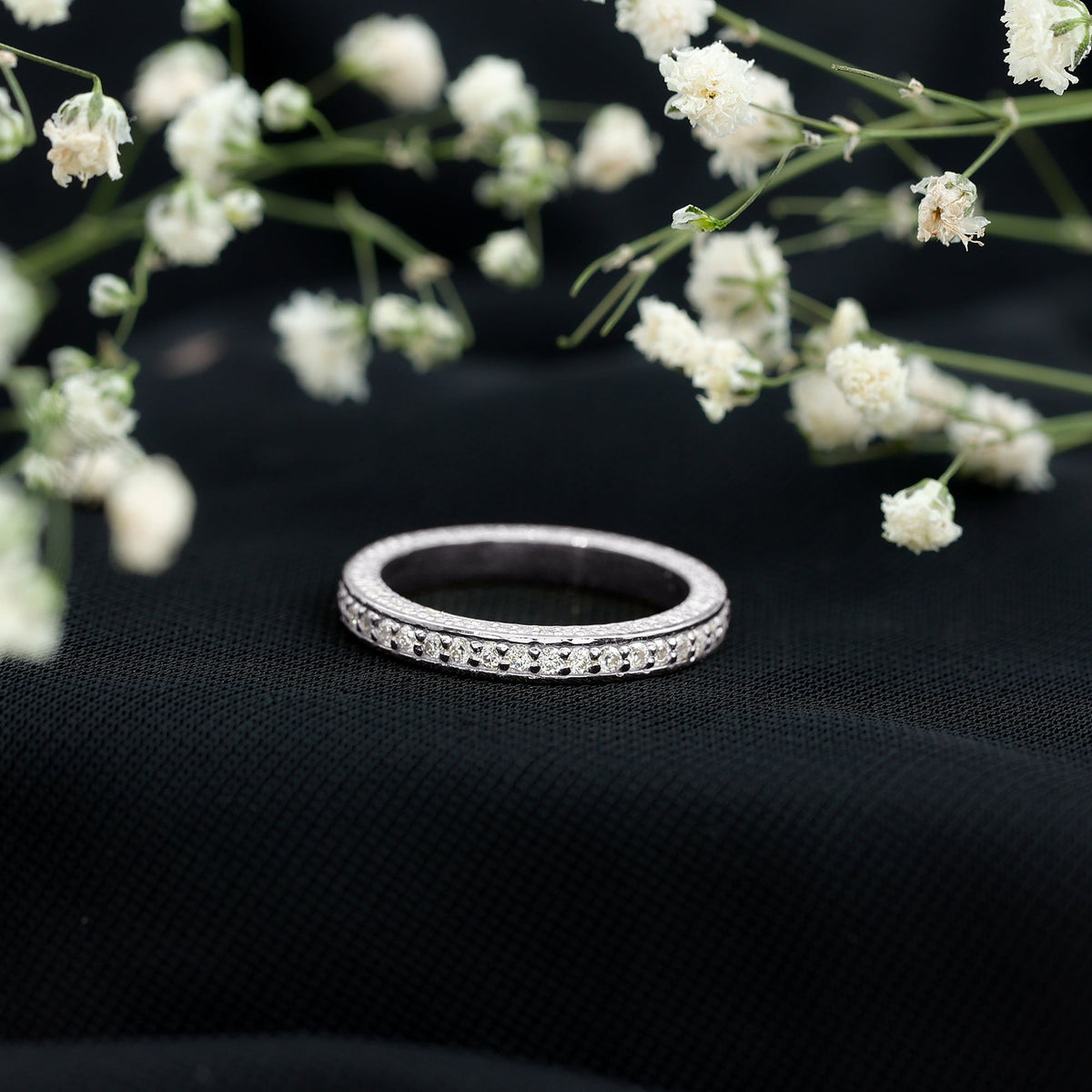 Certified Simulated Diamond Eternity Wedding Band Ring