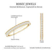 Certified Simulated Diamond Eternity Wedding Band Ring