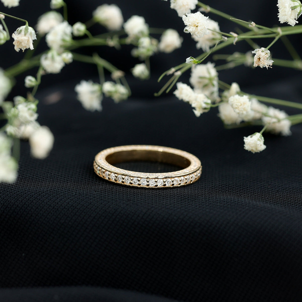 Certified Simulated Diamond Eternity Wedding Band Ring