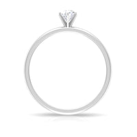 5 MM Round Zircon Solitaire Promise Ring