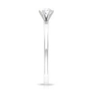 5 MM Round Zircon Solitaire Promise Ring