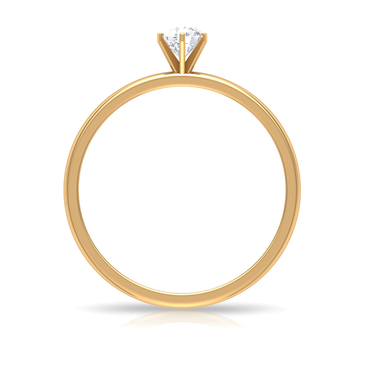 5 MM Round Zircon Solitaire Promise Ring