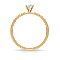 5 MM Round Zircon Solitaire Promise Ring
