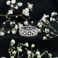 Certified Cubic Zirconia Vintage Wedding Band for Women