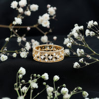Certified Cubic Zirconia Vintage Wedding Band for Women