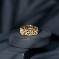 Certified Cubic Zirconia Vintage Wedding Band for Women