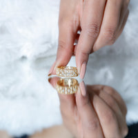 Certified Cubic Zirconia Vintage Wedding Band for Women