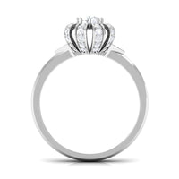 Classic Zircon Floral Engagement Ring