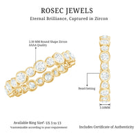 Bezel Set Round Cubic Zirconia Unique Full Eternity Ring