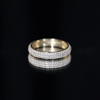 Pave Set Cubic Zirconia Eternity Wedding Band for Women