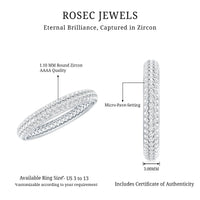 Pave Set Cubic Zirconia Eternity Wedding Band for Women