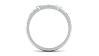 Natural Emerald Heart Eternity Ring in Channel Setting