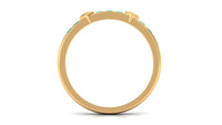 Natural Emerald Heart Eternity Ring in Channel Setting