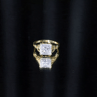 Moissanite Princess Cut Engagement Ring With Celtic Knot Design