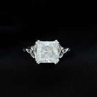 Moissanite Princess Cut Engagement Ring With Celtic Knot Design
