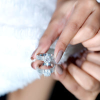 3 Carat Cushion Cut Moissanite Engagement Ring with Filigree Details