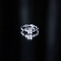 Princess Cut Moissanite Braided Engagement Ring for Women