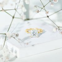 3 CT Princess Cut Moissanite Engagement Ring in Double Prong Setting