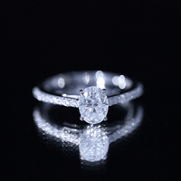 Brilliant Cut Moissanite Oval Engagement Ring