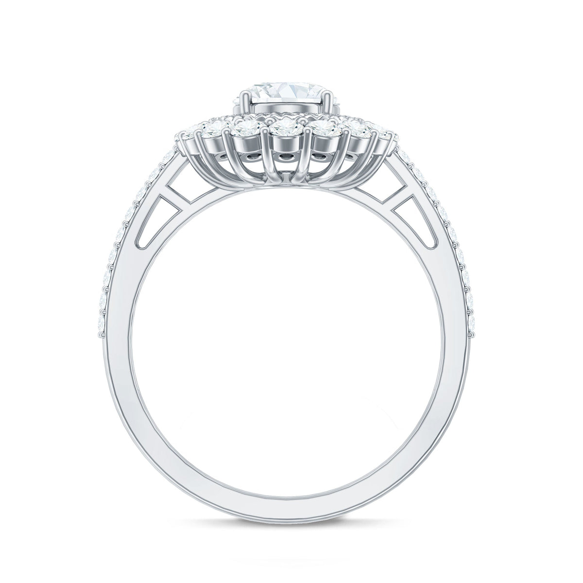 3.25 CT Vintage Inspired Zircon Oval Engagement Ring