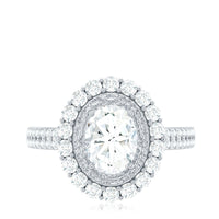 3.25 CT Vintage Inspired Zircon Oval Engagement Ring