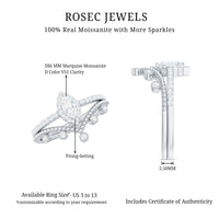 Marquise Cut Moissanite Vintage Wedding Ring Set