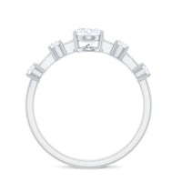 Oval cubic zirconia solitaire engagement ring for women by Rosec Jewels, featuring a sparkling central stone and elegant band.