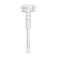 Oval cubic zirconia engagement ring with 1.75 carats prong setting by Rosec Jewels, showcasing a sparkling solitaire design.