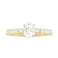 Rosec Jewels 1.75 CT prong set oval cubic zirconia engagement ring with solitaire design, showcasing a sparkling center stone.