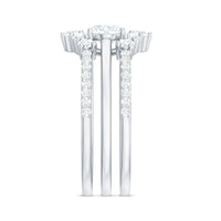 Brilliant Cut Moissanite Trio Wedding Ring Set with Certificate