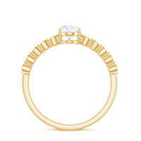 Rosec Jewels 1.75 CT prong set oval cut zircon solitaire engagement ring with a sleek band and sparkling stone.