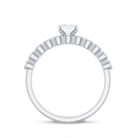 Oval Cut Moissanite Solitaire Bridal Ring Set for Women