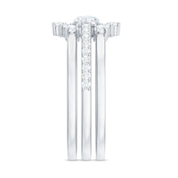 Certified Moissanite Trio Bridal Ring Set for Women