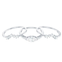 Certified Moissanite Trio Bridal Ring Set for Women