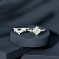 Princess Cut Moissanite Bridal Wedding Ring Set for Women