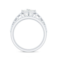Princess Cut Moissanite 3 Piece Bridal Ring Set
