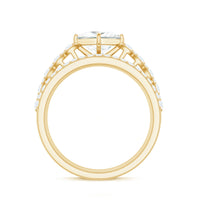 Princess Cut Moissanite 3 Piece Bridal Ring Set