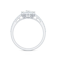 Rosec Jewels 1.75 CT princess cut solitaire zircon engagement ring with a sleek band and elegant design.