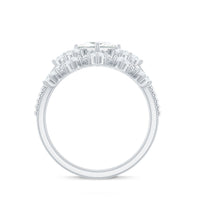 Princess and Round Cut Moissanite Wedding Ring Set
