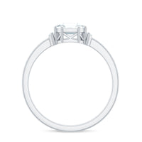 Asscher cut 1.50 CT zircon solitaire engagement ring by Rosec Jewels, featuring a sparkling center stone on a sleek band.