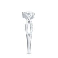 1.50 CT Heart Shape Moissanite Crossover Engagement Ring
