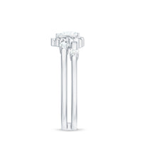 Zircon Solitaire Double Band Ring