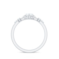 Zircon Solitaire Double Band Ring