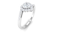 Heart Shape Cubic Zirconia Bypass Promise Ring