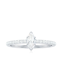 Marquise Cut Moissanite Solitaire Promise Ring for Women